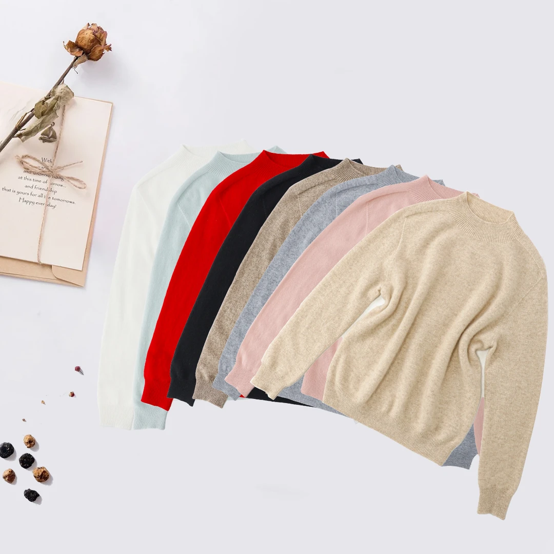 品牌新款100山羊绒细腻柔软亲肤打底衫44075