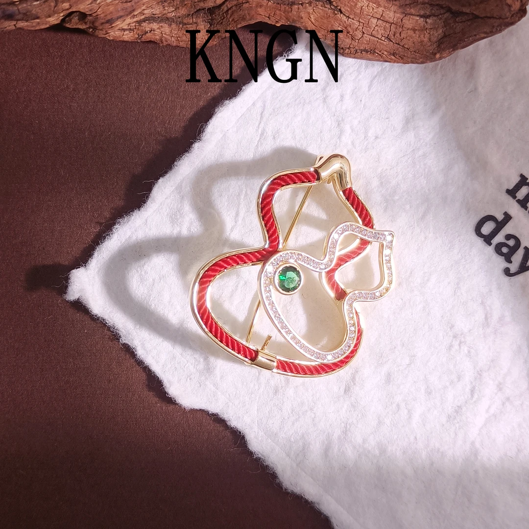 铜合金合成锆石胸针 WMY-001978【福禄来福】胸针简约百搭时尚