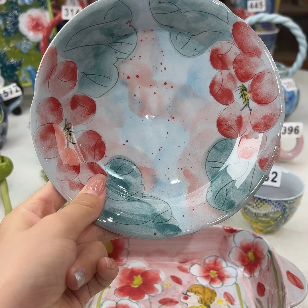 景德镇手绘高温釉下彩陶瓷茶具