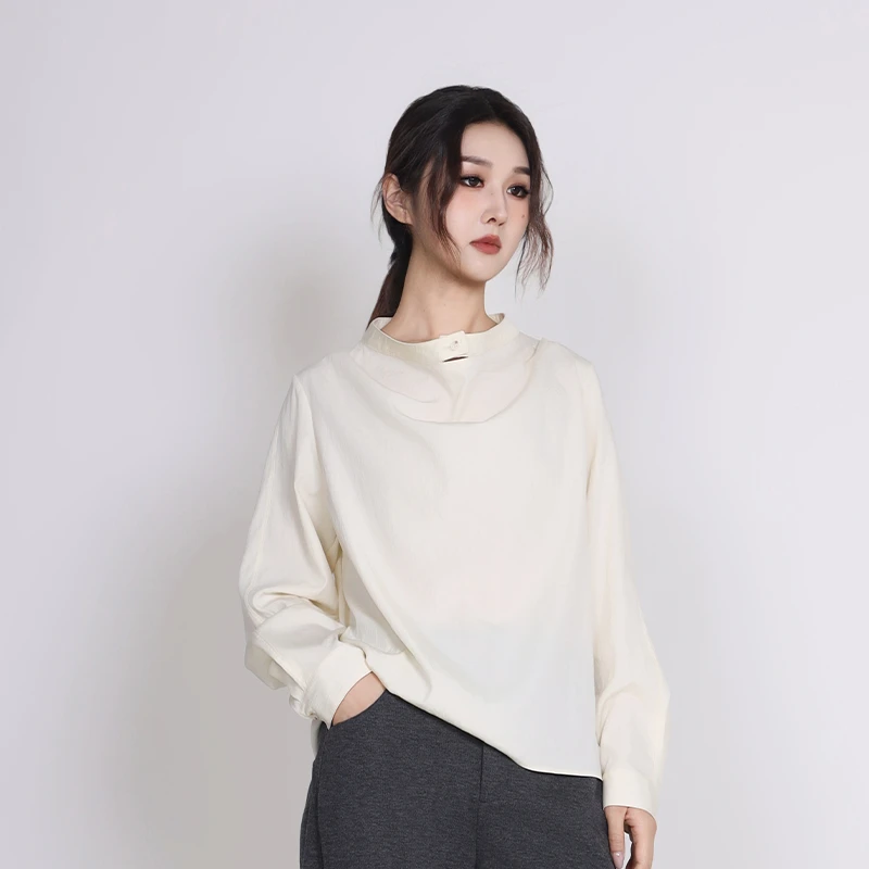 Jane express/简表达25冬新款罩衫设计感休闲宽松衬衫DZS51001