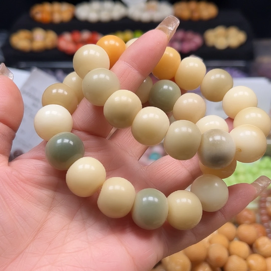 菩提根/象牙果手串卡18干磨苹果一条微瑕