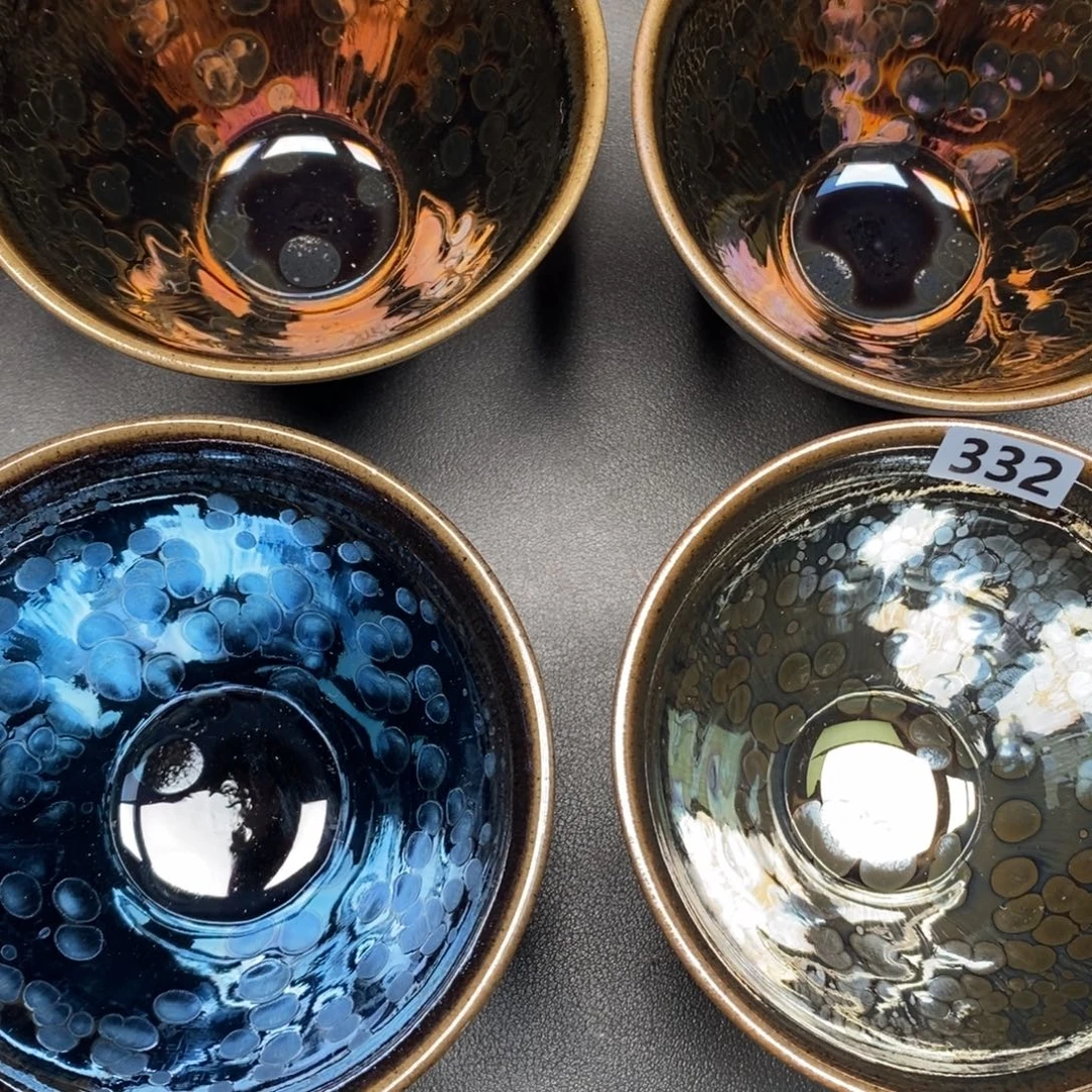 斌***茶盏建窑建盏主人杯4个