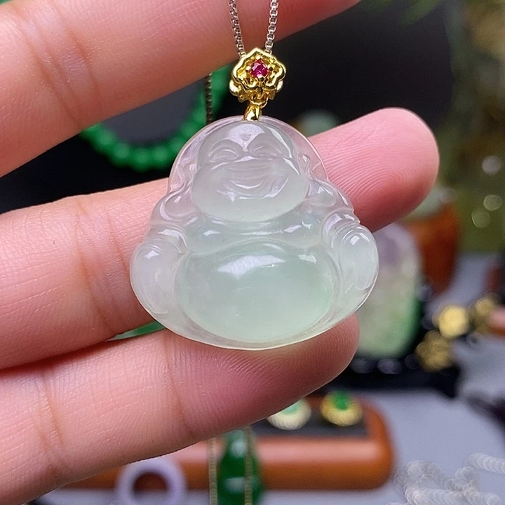 翡翠未镶嵌吊坠(赠链)