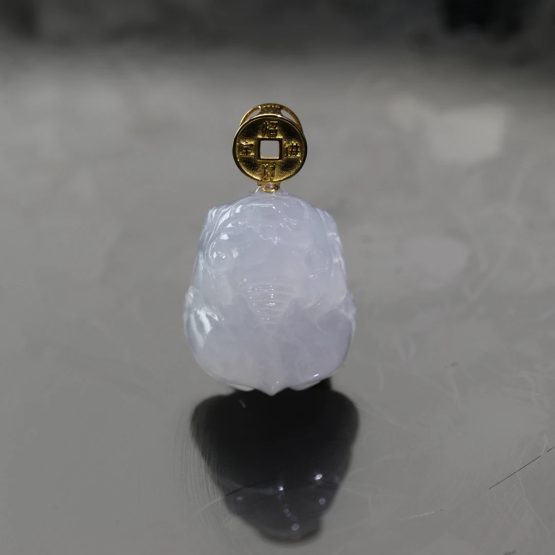 37天然缅甸翡翠A货18k冰貔貅/800839/上海嘉禾拍卖