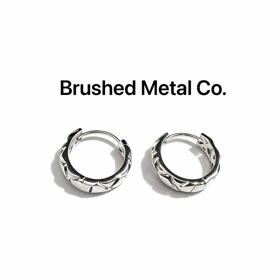 925银耳饰 高定法式菱格小香风 耳环气质ins个性耳圈流光耳环轻奢