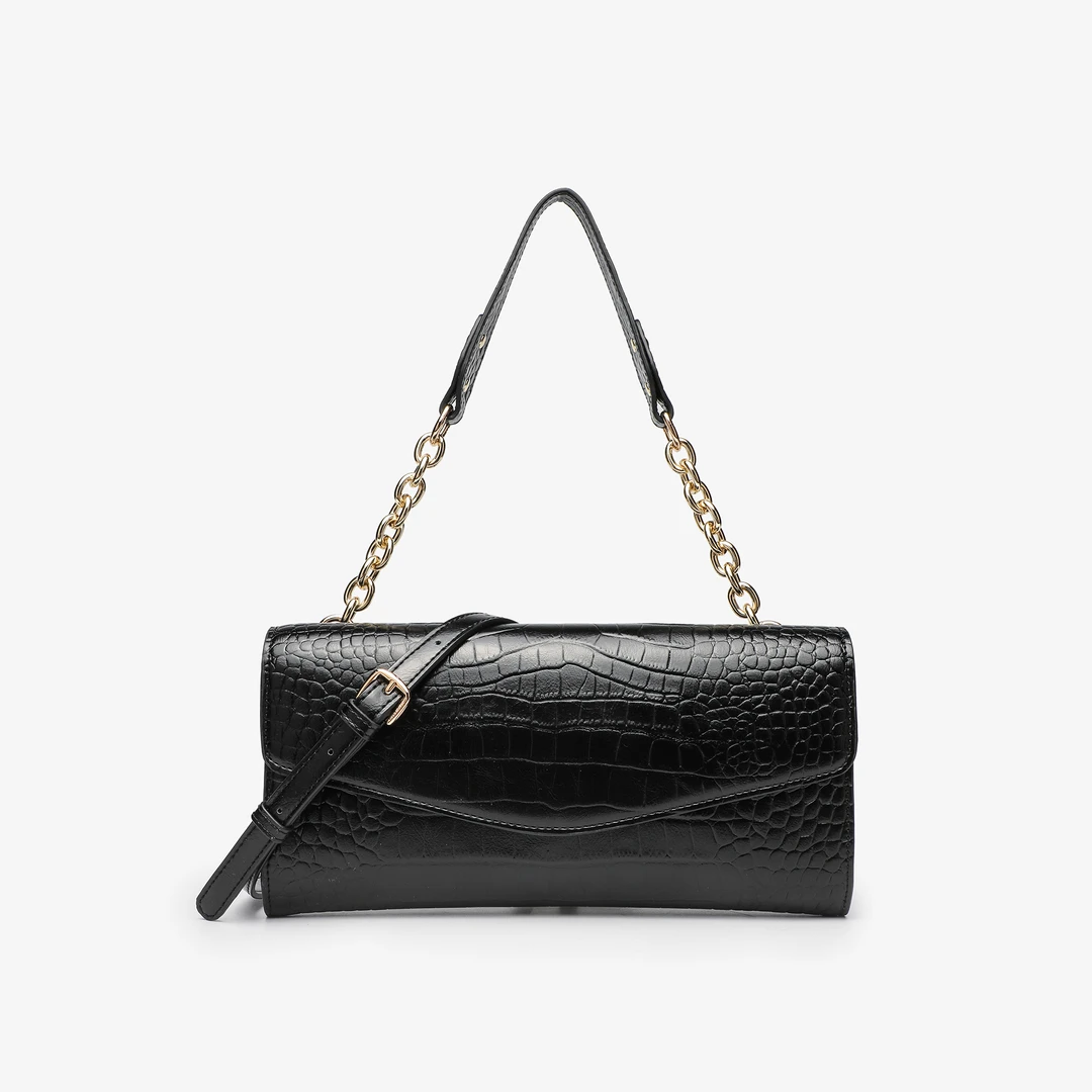 卡尔 蔻斯轻奢时尚翻盖链条包CK25445A黑色