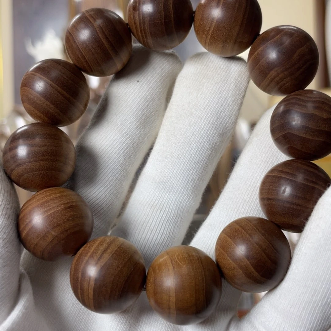 檀香木手串/手链特**叔老山檀香老料横纹2.0瑕疵