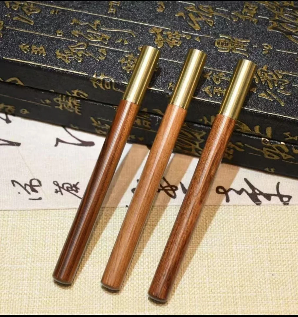 花梨木实木笔轻奢质感