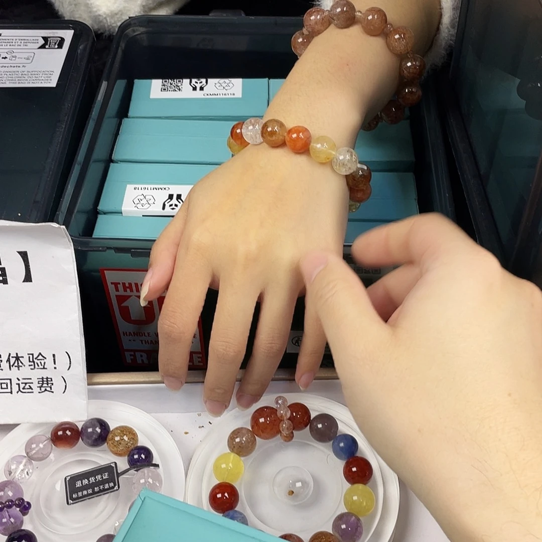 手串银S925镀金镶嵌水晶