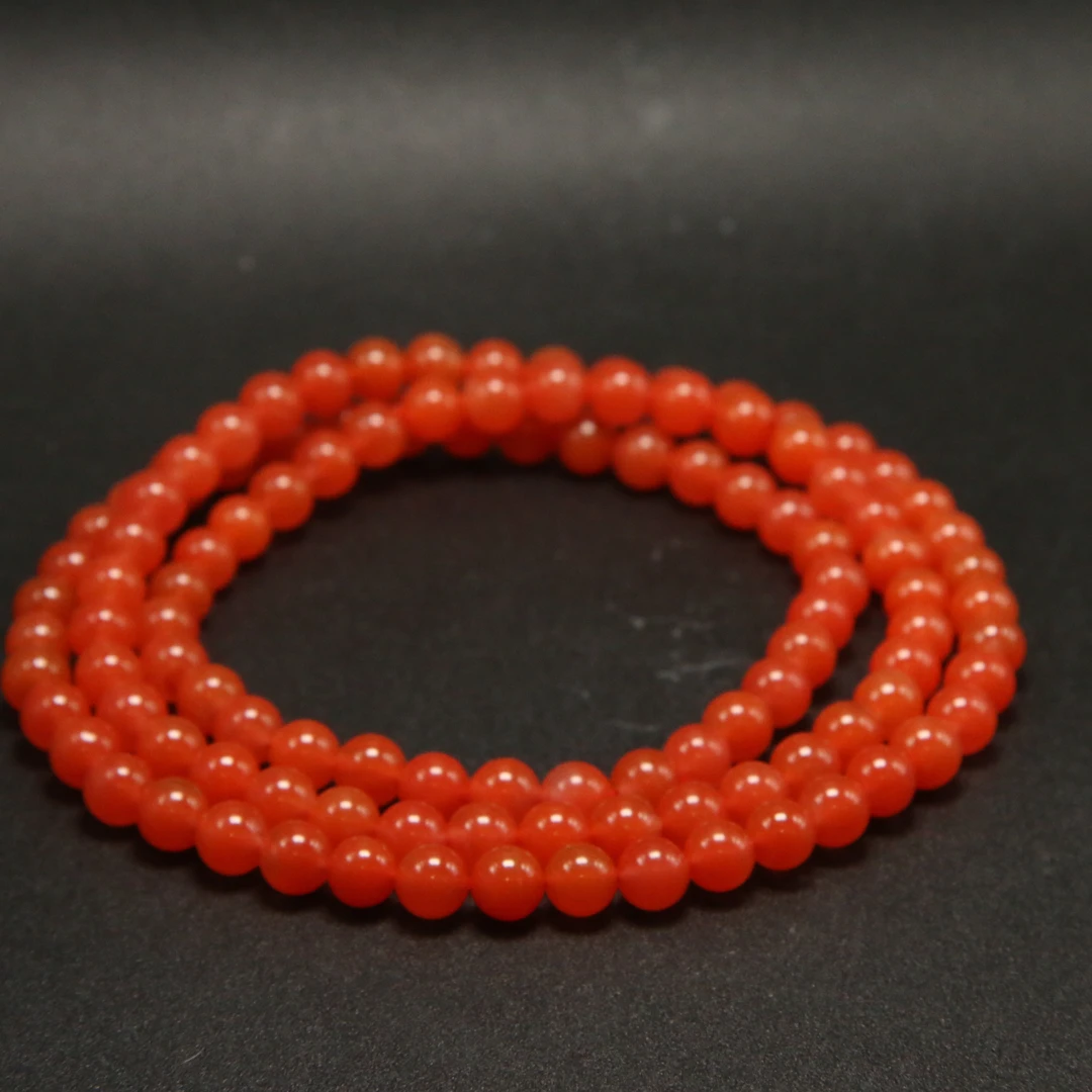 【表哥专属】大黑洞微沁南红多圈108约6mm1814-2937