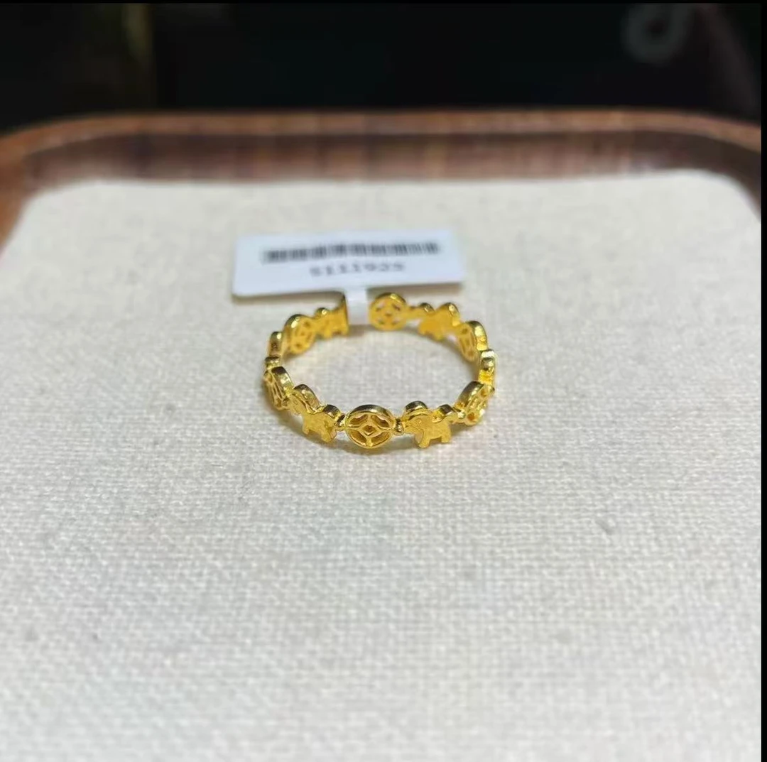 【小鹏黄金】足金999马上有钱5G戒指