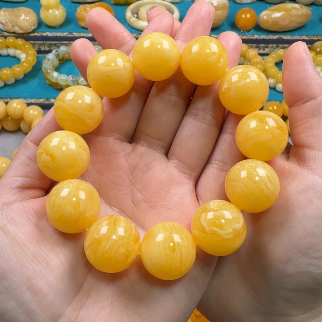 琥珀未镶嵌手链同料