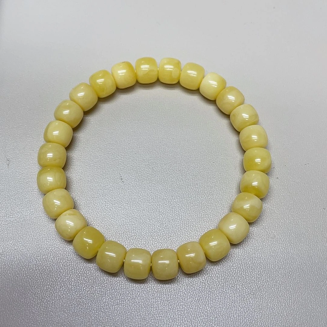 琥珀未镶嵌手链浓蜡精工老型手串11g