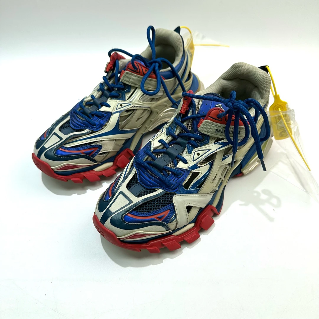99新 Balenciaga/巴黎世家 42码 蓝红Track2.0老爹鞋bl0451