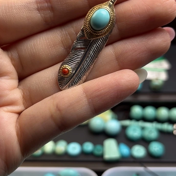 绿松石银S925镶嵌配饰