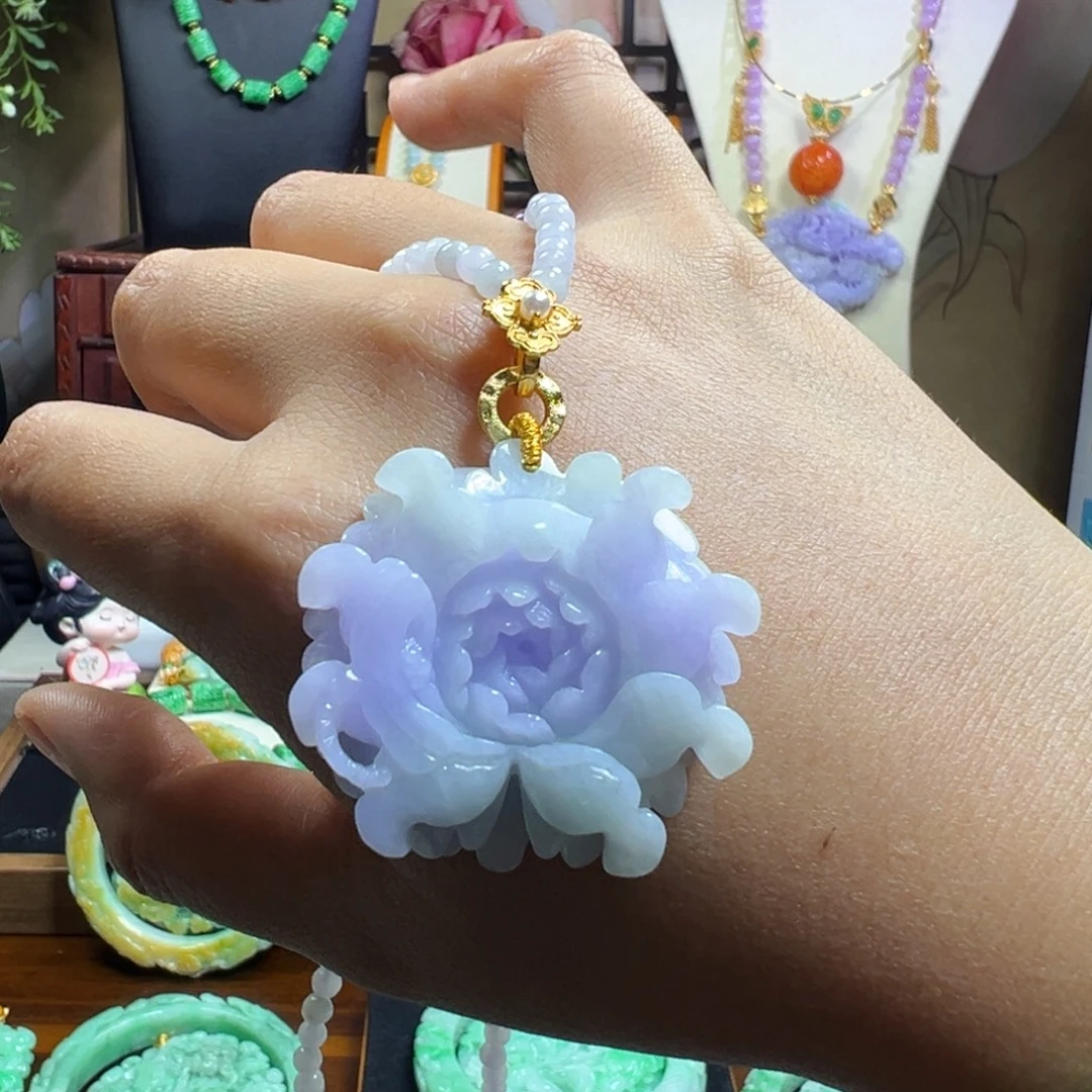 翡翠未镶嵌毛衣链