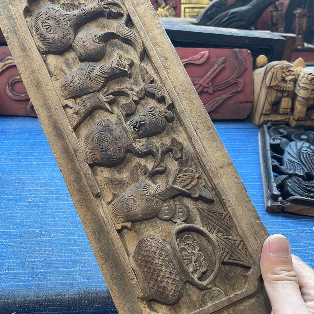 静****香榧木老木雕花板