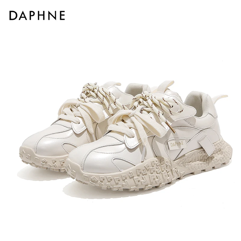 Daphne/达芙妮德训鞋女2025春夏新款低帮系带圆头百搭时尚休闲鞋