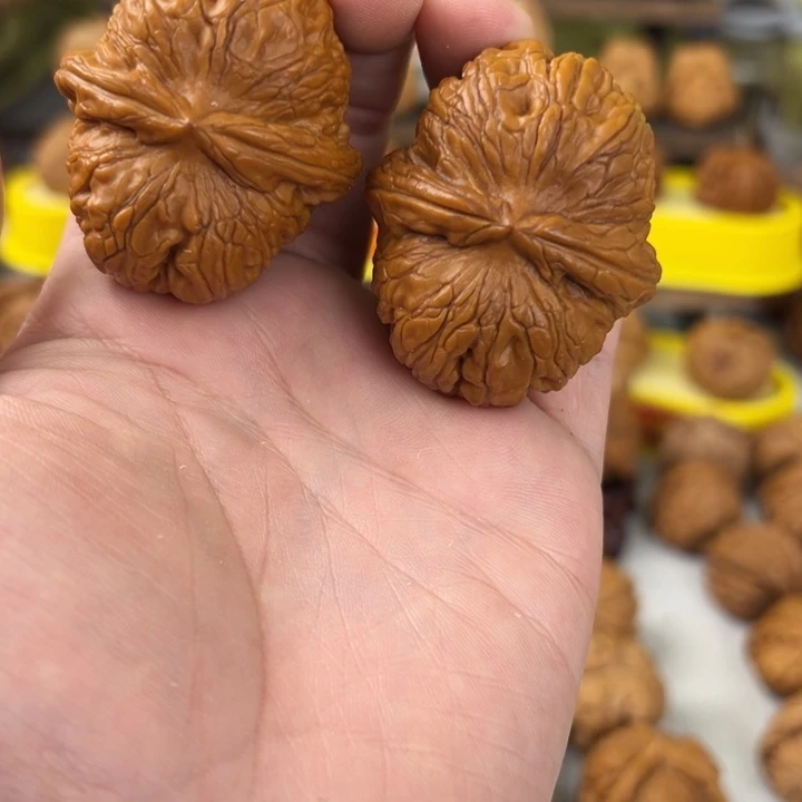 吊坠文玩核桃45尺全品无修元宝三棱