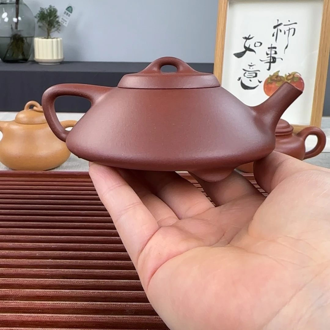 紫砂茶壶合瓢底槽青半手160ml