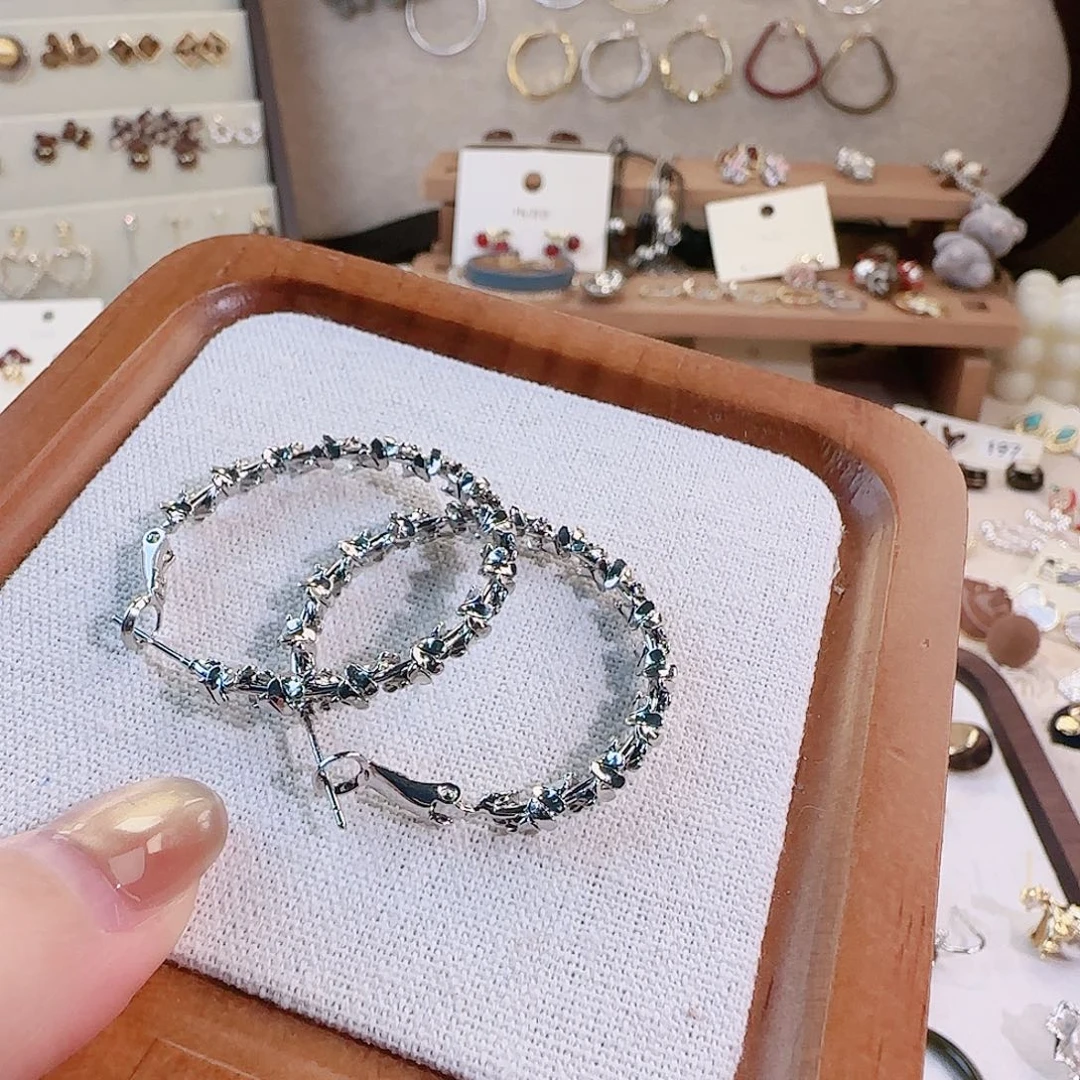 仿珍珠铜合金925银耳圈