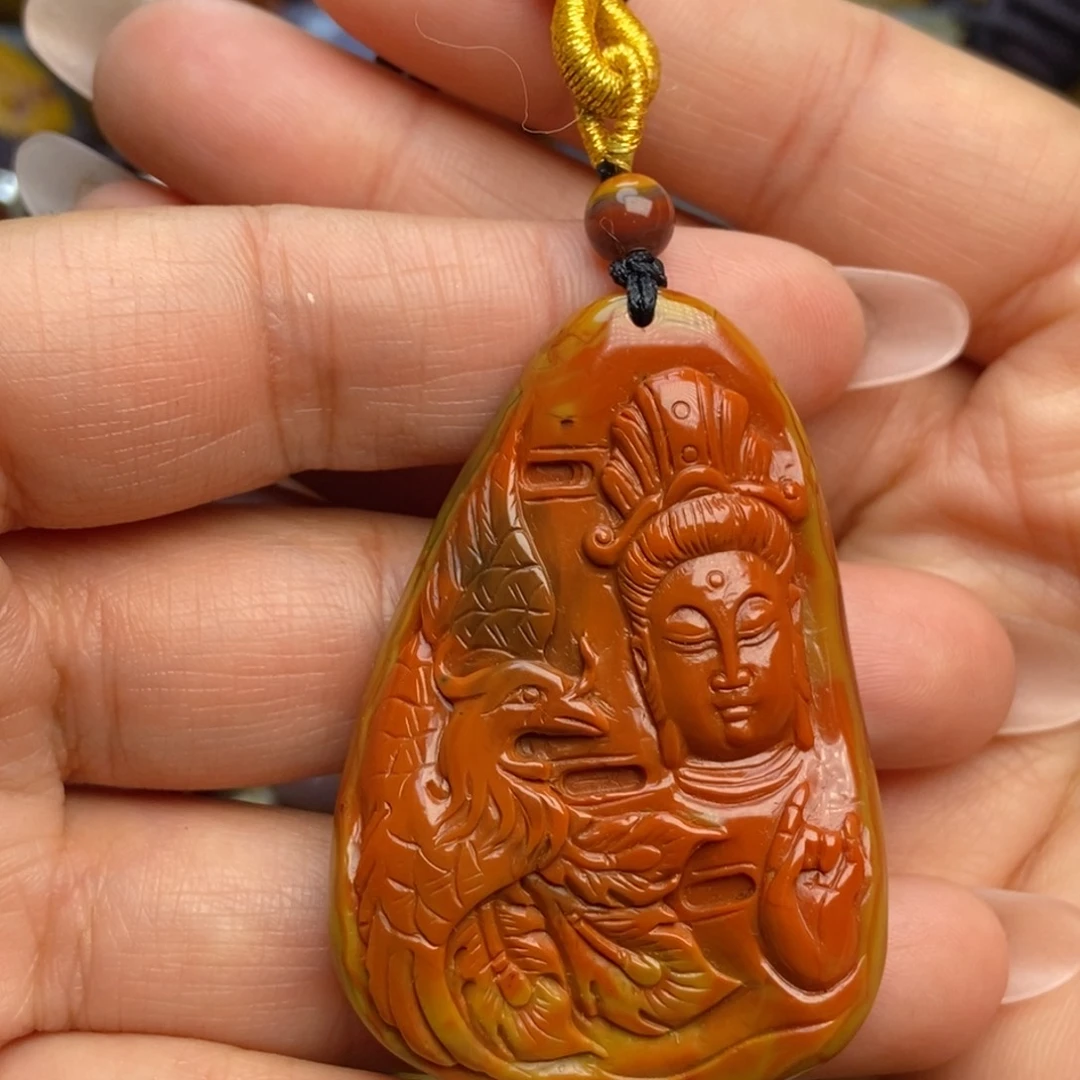 玛瑙/玉髓颈饰未镶嵌战国红