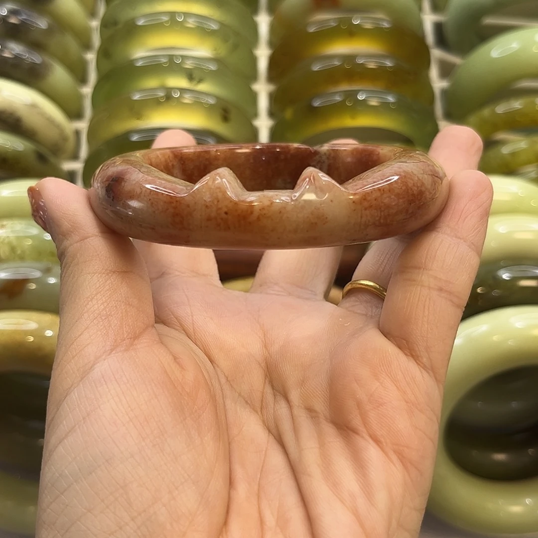 蛇纹石玉未镶嵌手镯6号55.3