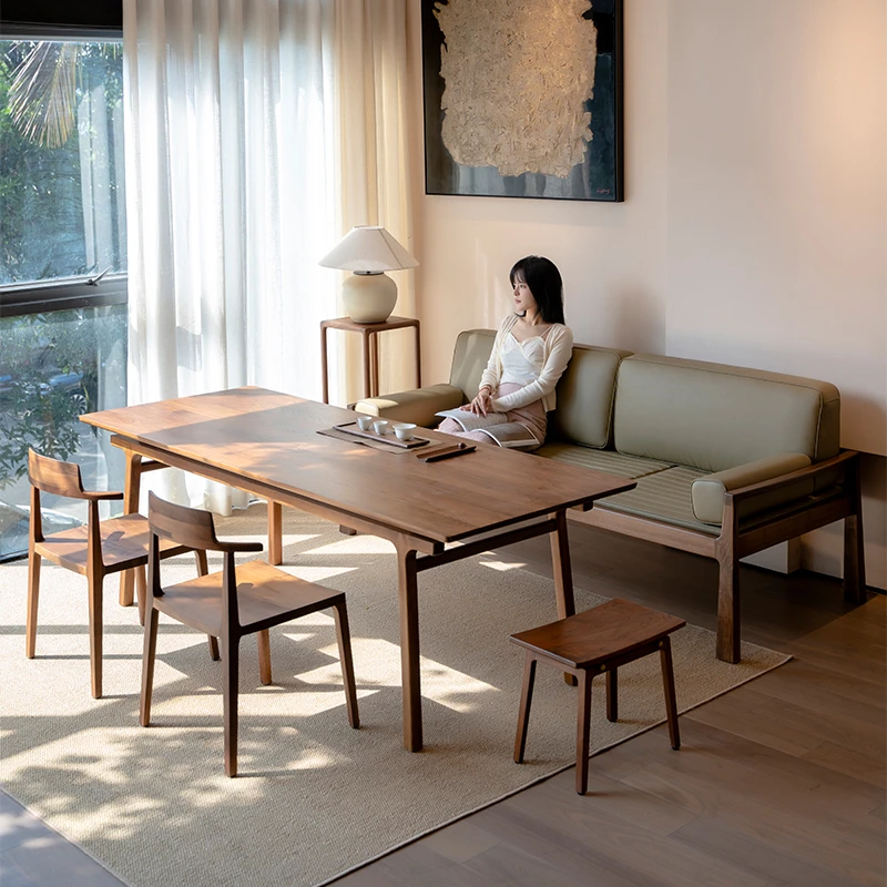 栖逸家居 闲云罗汉榻 全实木头层皮极简中式轻奢