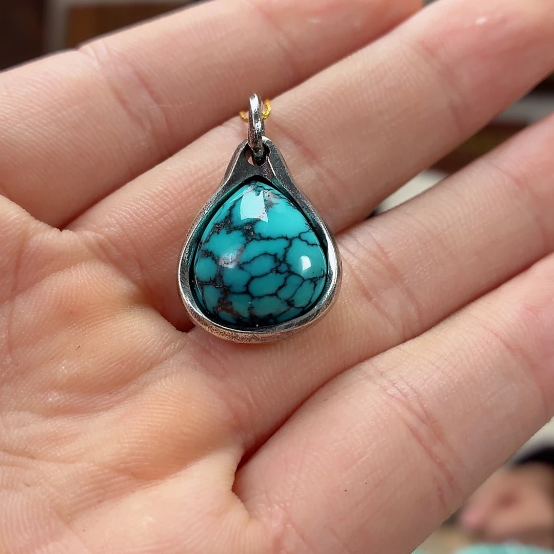 银S925镶嵌绿松石珠宝奇石