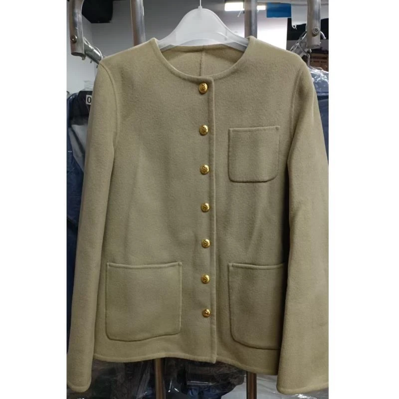 *【大喜】秋冬款圆领毛呢轻奢气质短款大衣【24D8588】