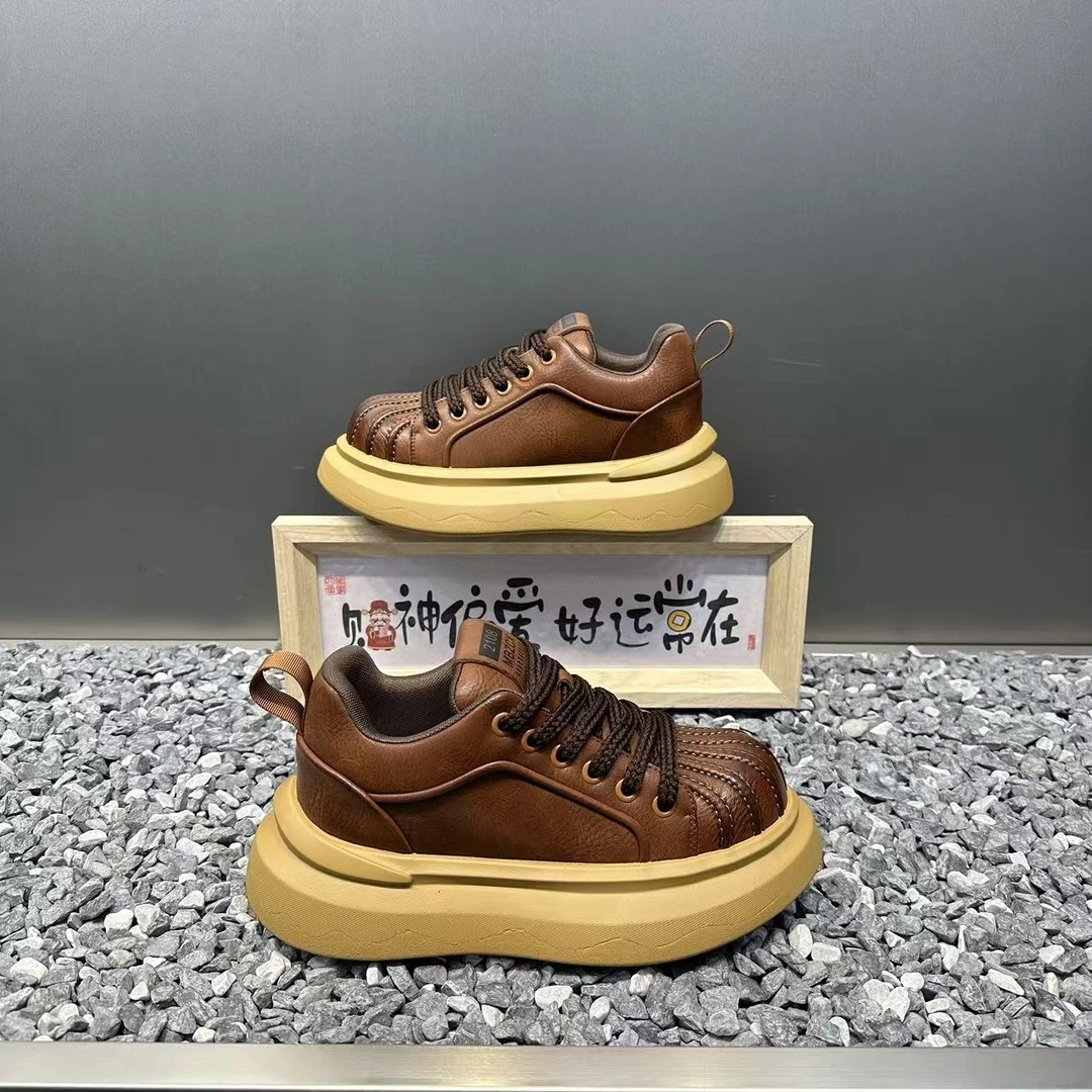 男士新款秋冬百搭时尚复古厚底增高休闲鞋软底舒适运动潮流男鞋