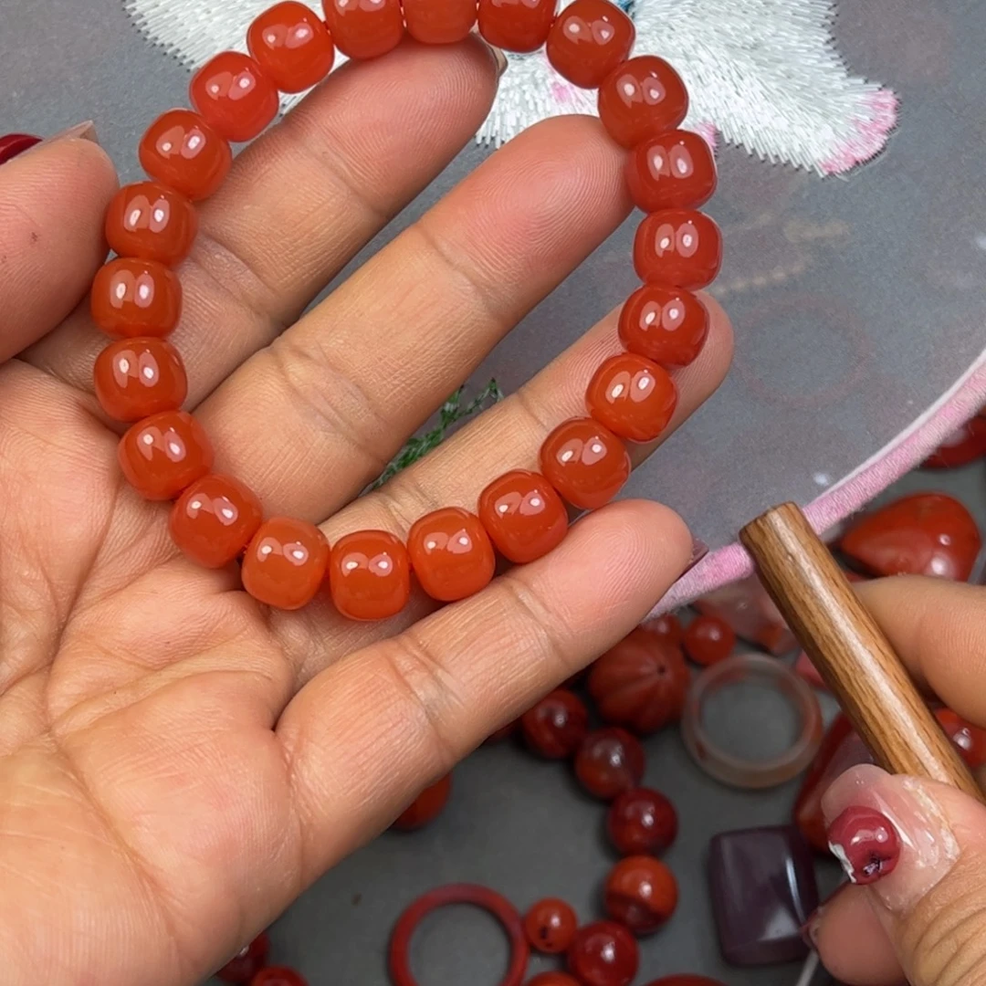 南红玛瑙未镶嵌手串