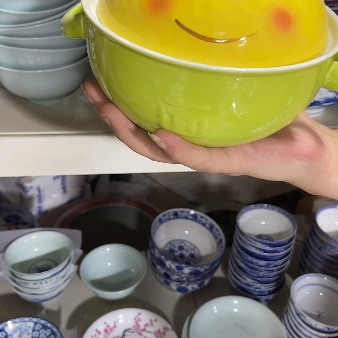 瓷片素**然景德镇陶瓷罐一个