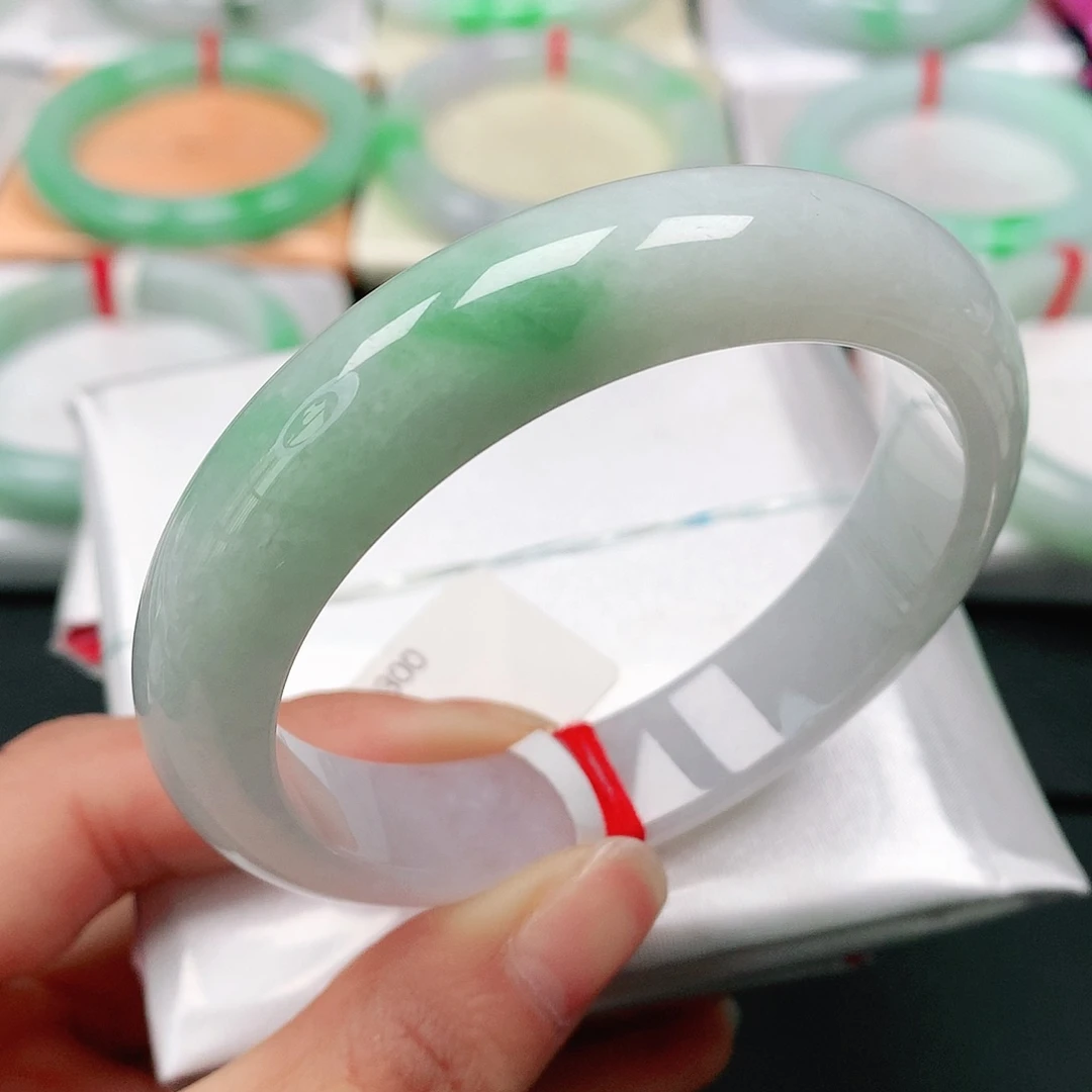 翡翠手镯未镶嵌天然翡翠手镯55