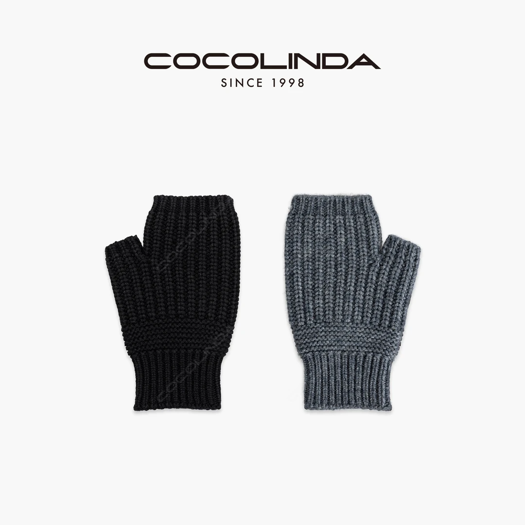 COCOLINDA| “暖感搭配” 5针【元宝针】半指针织氛围感手套A5697