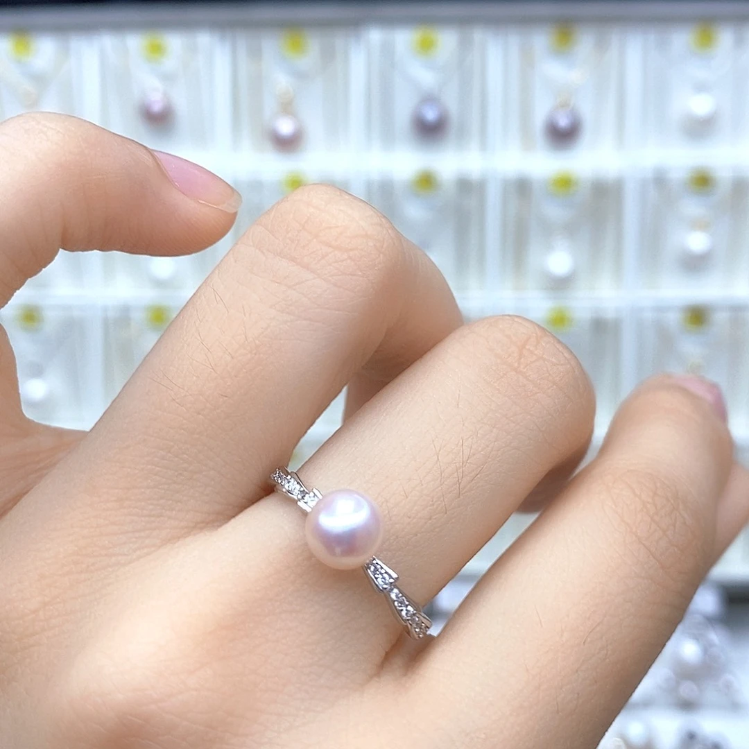 淡水珍珠银S925镶嵌颈饰