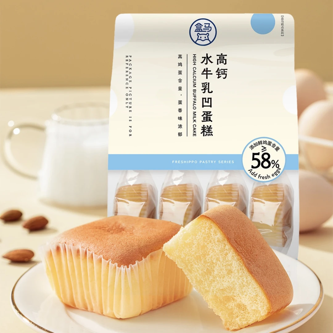 盒马 高钙水牛乳凹蛋糕360g