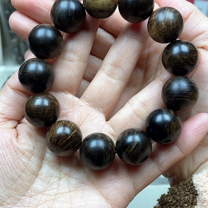 沉香手串凡**满越南芽庄白奇楠留疤料