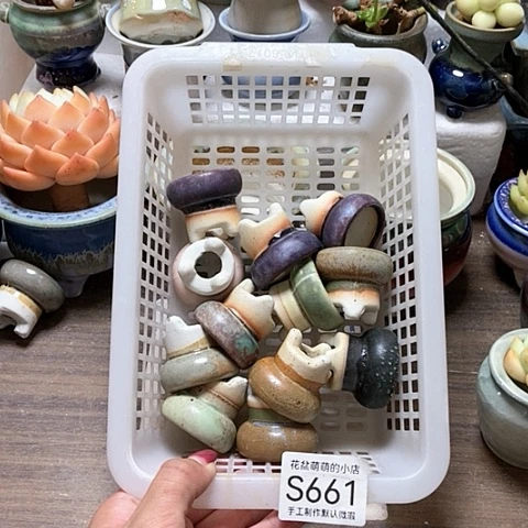 紫砂花盆661微瑕品口径3厘米左右