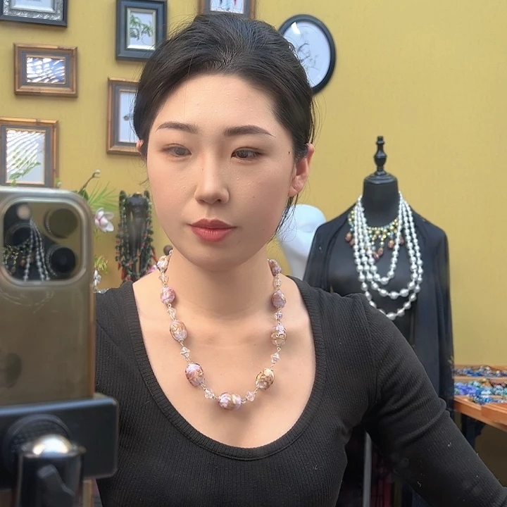 琉璃颈饰柔**月编号299 项链