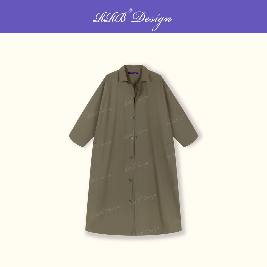 RRB Design 「画报人生」甄选水洗棉百搭显瘦长袖风衣外套