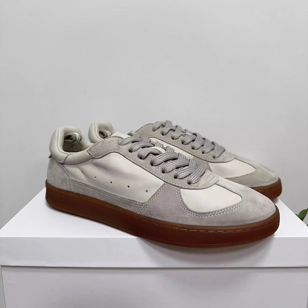 巨软手工德训鞋女真皮圆头系带百搭休闲柔软舒适平底单鞋经典复古