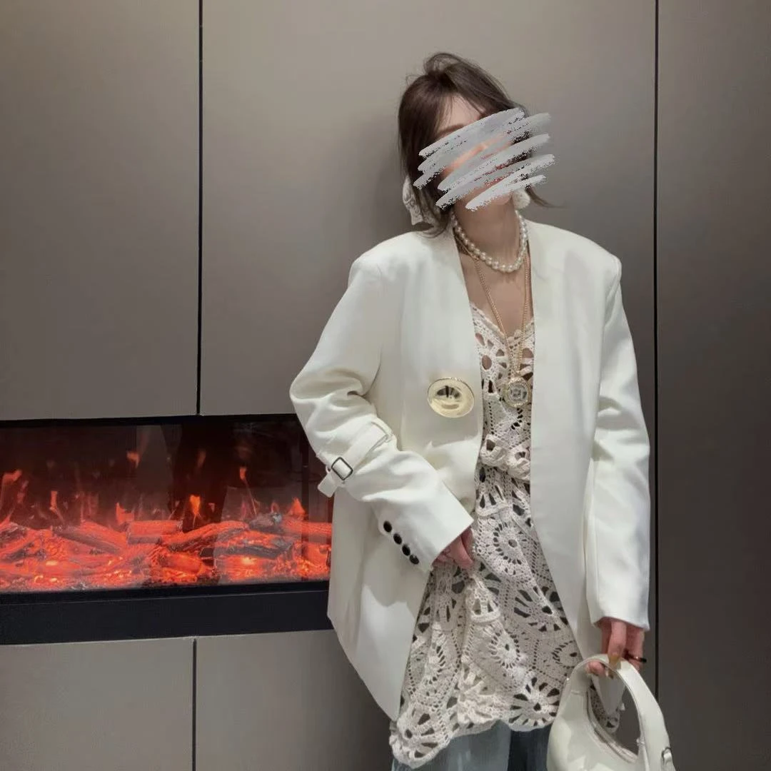 2025春季新款时尚显瘦气质女士网红洋气两件套百搭款D7574