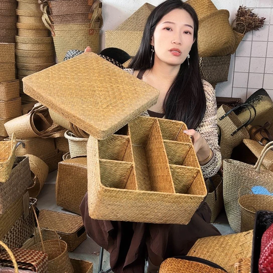 草编草编包/草编收纳盒微瑕疵