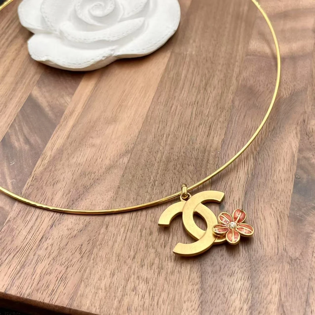 95新 Chanel/香奈儿 香奈儿双c山茶花项圈/x05620