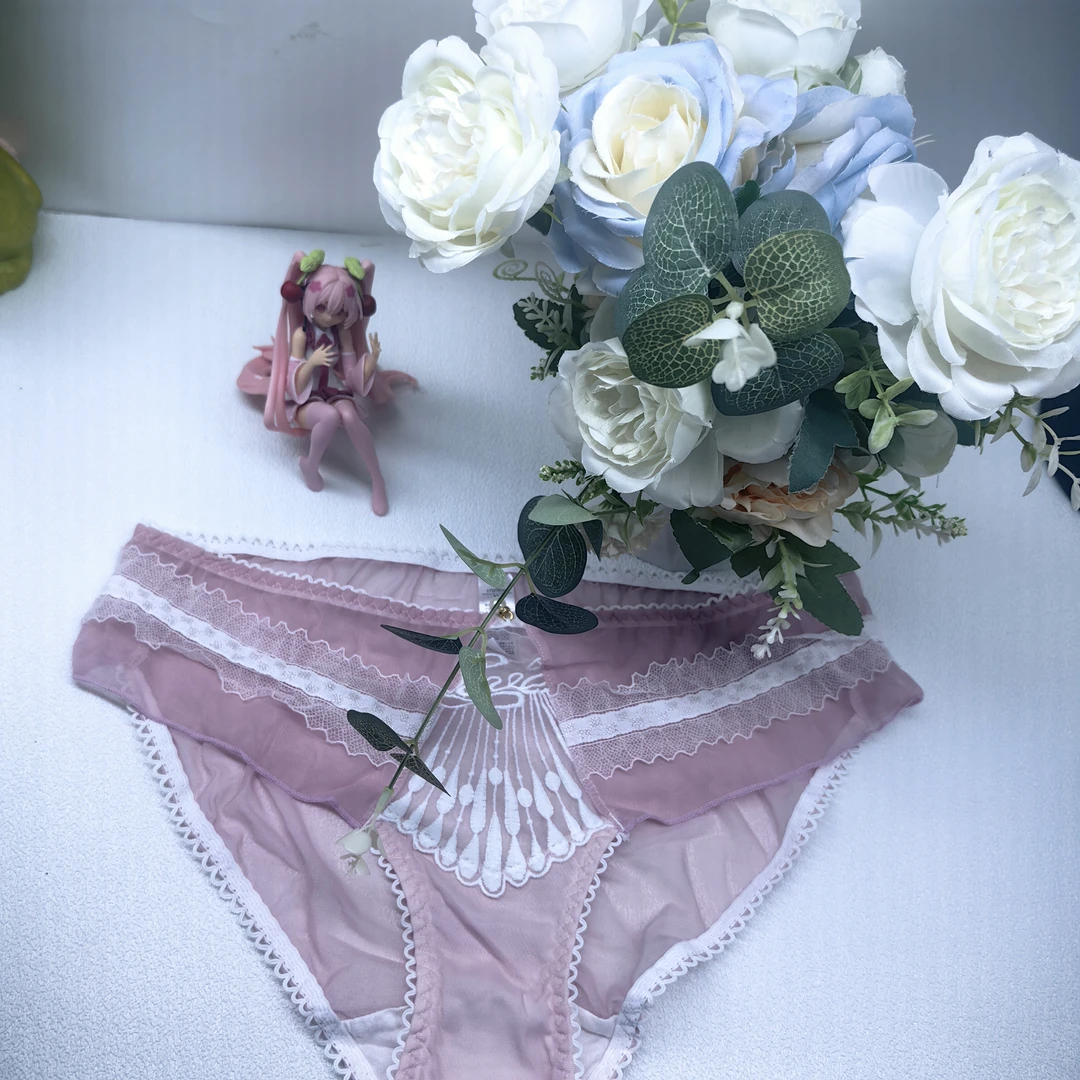 法式蕾丝网纱性感透气低腰女士三角内裤