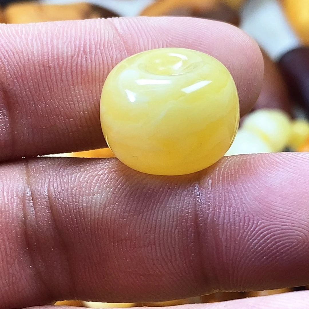 手链琥珀未镶嵌俄料白花精工墩子