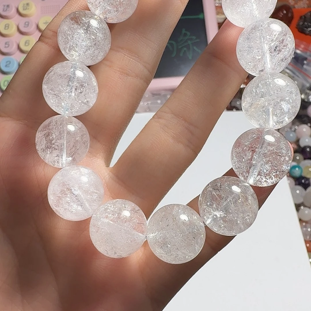 未镶嵌珠宝半成品水晶大****?手串
