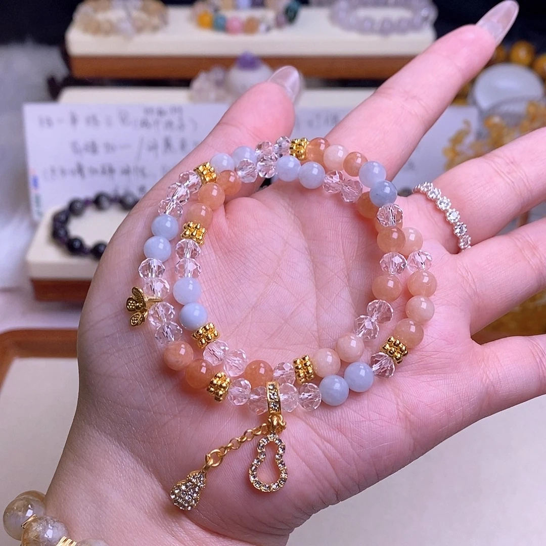 合金手链水晶橙月光设计款