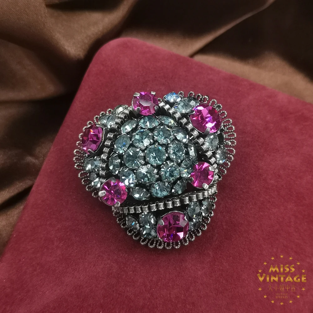 Austria掐丝气质蓝紫穹顶胸针[2503311-233]